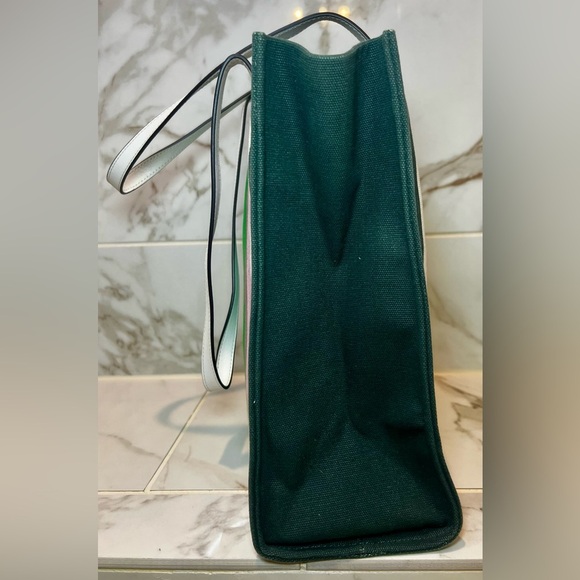 KATE SPADE Green and Pink Striped Tote - EUC - Picture 6 of 15